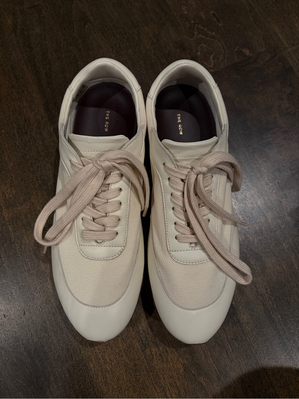 The Row Cream and Brown Women's Low-Top Sneakers - Picture 7 of 12